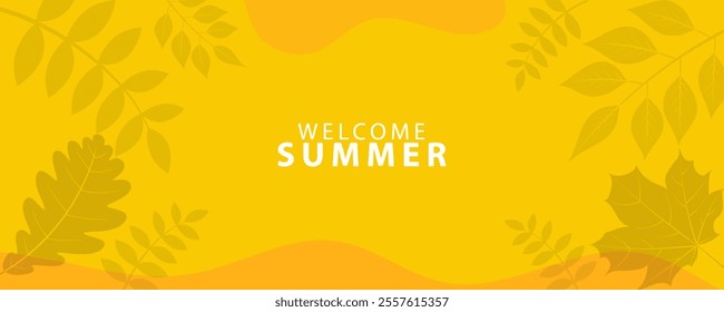 simple Tropical leaves background.background Summer holiday for banner.