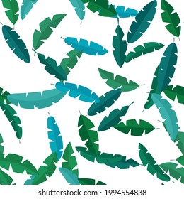 Simple tropical leaves seamless pattern background. Vector illustration EPS10