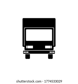 Einfaches LKW-Symbol, Draufsicht. isoliertes Symbol