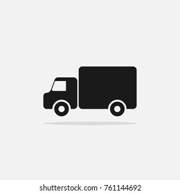 Simple truck icon illustration isolated on white background