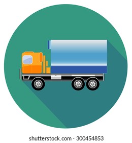 simple truck icon. vector illustration