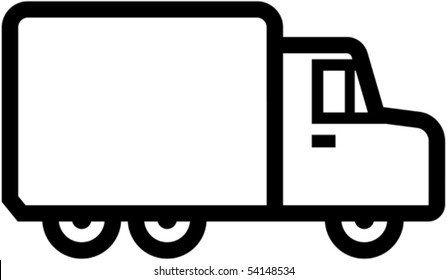 Simple truck icon - vector illustration