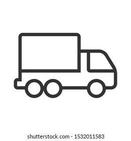 Simple truck outline, Delivery icon