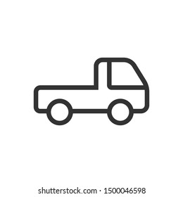 Simple truck outline, vector icon
