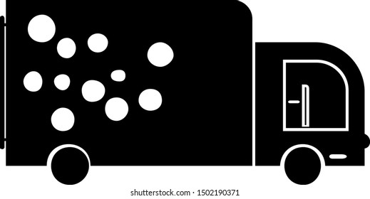 Simple truck silhouette, Delivery icon
