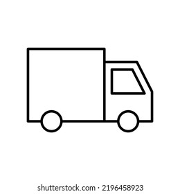 Simple Truck Silhouette Delivery Icon Vector Stock Vector (Royalty Free ...