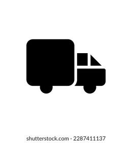 Simple truck silhouette, Delivery icon