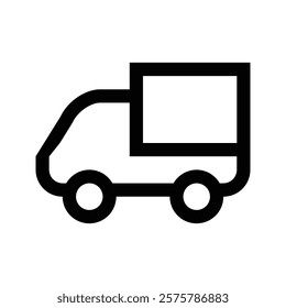 Simple truck silhouette, Delivery icon