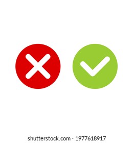 Simple true and false button icons