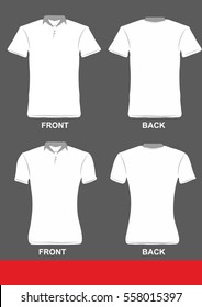  Simple  t-shirt with collar design, color White