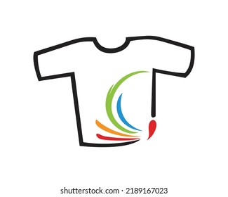 Simple T-Shirt combined with Brush Paint Illustration