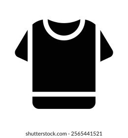 A simple t-shirt icon symbolizing clothing, fashion, or retail