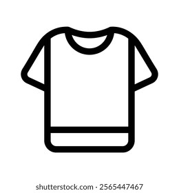 A simple t-shirt icon symbolizing clothing, fashion, or retail