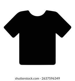 Simple T-shirt icon symbolizing clothing or fashion items