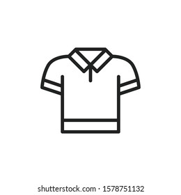 Simple t-shirt line icon. Stroke pictogram. Vector illustration isolated on a white background. Premium quality symbol. Vector sign for mobile app and web sites.