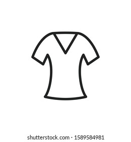 Simple t-shirt line icon. Stroke pictogram. Vector illustration isolated on a white background. Premium quality symbol. Vector sign for mobile app and web sites.