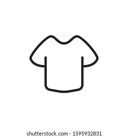 Simple t-shirt line icon. Stroke pictogram. Vector illustration isolated on a white background. Premium quality symbol. Vector sign for mobile app and web sites.