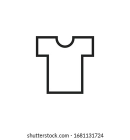 Simple t-shirt line icon. Stroke pictogram. Vector illustration isolated on a white background. Premium quality symbol. Vector sign for mobile app and web sites.