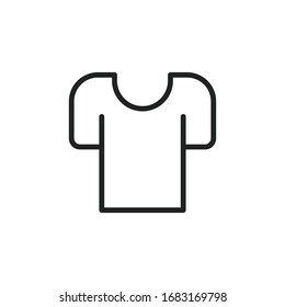 Simple t-shirt line icon. Stroke pictogram. Vector illustration isolated on a white background. Premium quality symbol. Vector sign for mobile app and web sites.