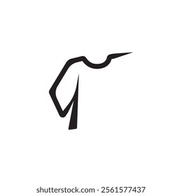 Simple t-shirt logo icon design vector illustration