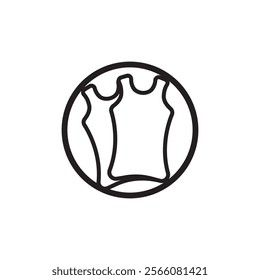 Simple t-shirt logo icon design vector illustration