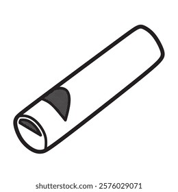 simple tube whistle vector black and white