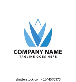 Simple tulip flower logo template vector illustration.