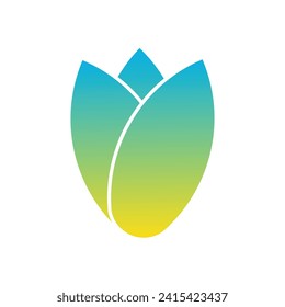 simple tulips logo design modern concept 