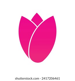 simple tulips logo design modern concept 