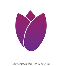 einfaches Tulpen-Logo, modernes Konzept 