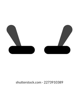 Simple tumblers vector icon. Switches vector icon.