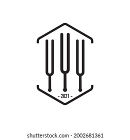Simple Tuning Fork Logo Design