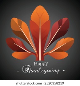 simple turkey feather logo symbolizing Thanksgiving Day