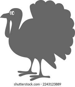 Simple turkey for logo, emblems