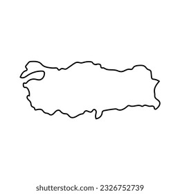 Simple Turkish map icon. Vector.