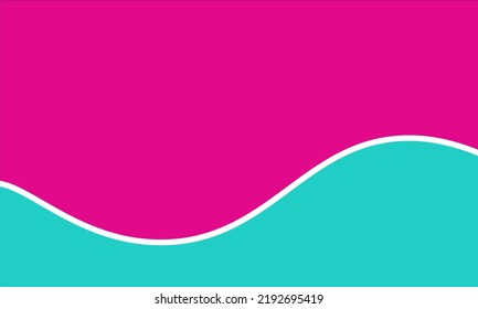 simple turquoise and pink abstract background illustration with white border