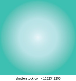 Simple Turquoise-light blue metallic radial gradient background in square.