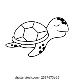 Simple turtle icon showcasing its shell, ideal for marine-themed designs and educational purposes.

