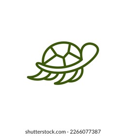 Simple turtle line modern illustration logo