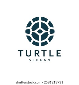 Simple turtle logo design template isolated on white background