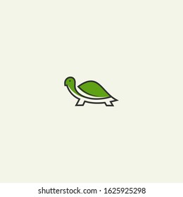 Simple turtle logo design vector