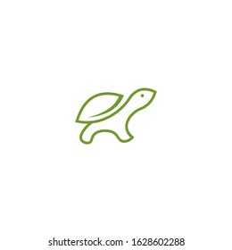 Simple turtle logo design vector