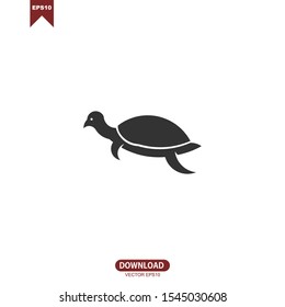 Simple turtle logo icon vector design