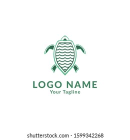 Simple Turtle Shield logo template 