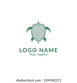 Simple Turtle Shield logo template 