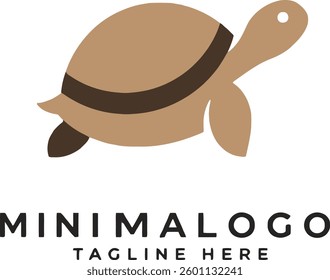 Simple  Turtle Silhouette logo Design