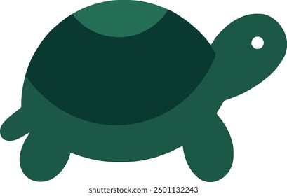 Simple  Turtle Silhouette logo Design