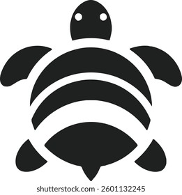 Simple  Turtle Silhouette logo Design