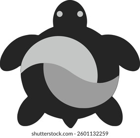 Simple  Turtle Silhouette logo Design