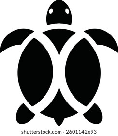 Simple  Turtle Silhouette logo Design